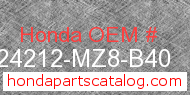 Honda 24212-MZ8-B40 genuine part number image