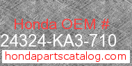 Honda 24324-KA3-710 genuine part number image