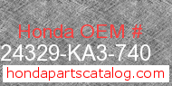 Honda 24329-KA3-740 genuine part number image