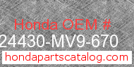 Honda 24430-MV9-670 genuine part number image