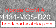 Honda 24434-MGS-D20 genuine part number image