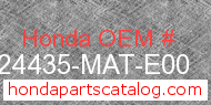 Honda 24435-MAT-E00 genuine part number image
