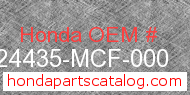 Honda 24435-MCF-000 genuine part number image