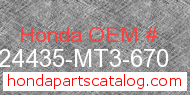 Honda 24435-MT3-670 genuine part number image