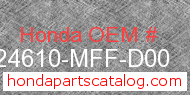 Honda 24610-MFF-D00 genuine part number image