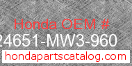 Honda 24651-MW3-960 genuine part number image