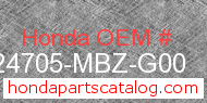 Honda 24705-MBZ-G00 genuine part number image
