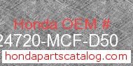 Honda 24720-MCF-D50 genuine part number image