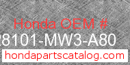 Honda 28101-MW3-A80 genuine part number image