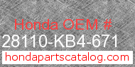 Honda 28110-KB4-671 genuine part number image