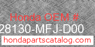 Honda 28130-MFJ-D00 genuine part number image