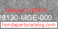 Honda 28130-MGE-000 genuine part number image