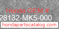 Honda 28132-MK5-000 genuine part number image