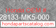 Honda 28133-MK5-000 genuine part number image