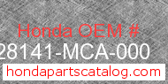 Honda 28141-MCA-000 genuine part number image