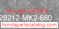Honda 28212-MK2-680 genuine part number image