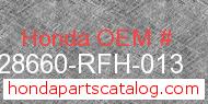 Honda 28660-RFH-013 genuine part number image
