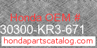 Honda 30300-KR3-671 genuine part number image