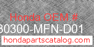 Honda 30300-MFN-D01 genuine part number image