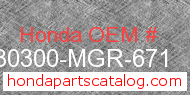 Honda 30300-MGR-671 genuine part number image