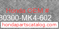 Honda 30300-MK4-602 genuine part number image