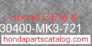 Honda 30400-MK3-721 genuine part number image