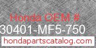 Honda 30401-MF5-750 genuine part number image