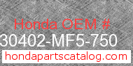 Honda 30402-MF5-750 genuine part number image