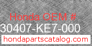 Honda 30407-KE7-000 genuine part number image