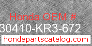 Honda 30410-KR3-672 genuine part number image