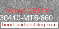 Honda 30410-MT6-860 genuine part number image