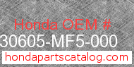 Honda 30605-MF5-000 genuine part number image