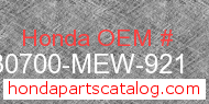 Honda 30700-MEW-921 genuine part number image