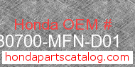 Honda 30700-MFN-D01 genuine part number image