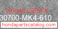Honda 30700-MK4-610 genuine part number image