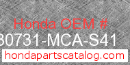Honda 30731-MCA-S41 genuine part number image