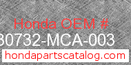 Honda 30732-MCA-003 genuine part number image