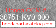 Honda 30751-KV0-000 genuine part number image