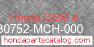 Honda 30752-MCH-000 genuine part number image
