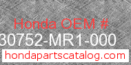 Honda 30752-MR1-000 genuine part number image