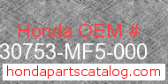 Honda 30753-MF5-000 genuine part number image