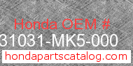 Honda 31031-MK5-000 genuine part number image