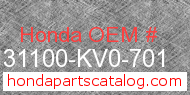 Honda 31100-KV0-701 genuine part number image