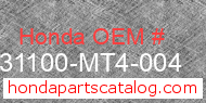 Honda 31100-MT4-004 genuine part number image