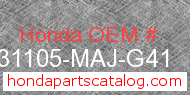 Honda 31105-MAJ-G41 genuine part number image