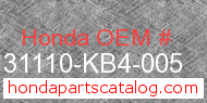 Honda 31110-KB4-005 genuine part number image