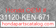 Honda 31120-KEN-671 genuine part number image