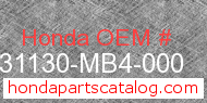 Honda 31130-MB4-000 genuine part number image