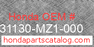 Honda 31130-MZ1-000 genuine part number image