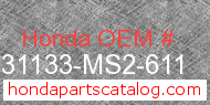 Honda 31133-MS2-611 genuine part number image
